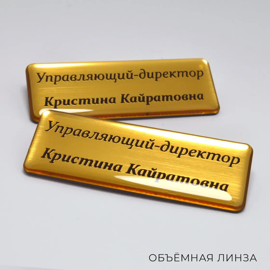 Алматыда тапсырыспен металға ұқсас пластик бейджтер